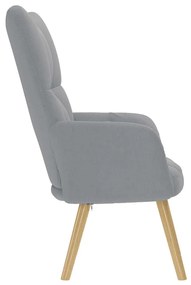 vidaXL Πολυθρόνα Relax Ανοιχτό Γκρι Υφασμάτινη
