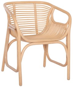 Πολυθρόνα Mel Εσωτ. Χώρων Φυσικό Rattan 62x57,5x79,5Υεκ.