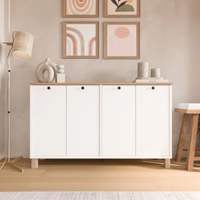 Κονσόλα Λευκό / Δρυς IABRE 120x29.5x73.6