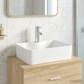 vidaXL Λεκάνη μπάνιου Χρωμέ 48,5 x 37,5 x 13 εκ. Μέταλλο