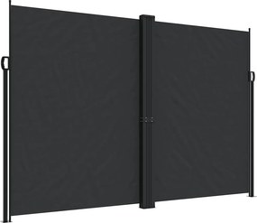 vidaXL Σκίαστρο Πλαϊνό Συρόμενο Μαύρο 220 x 600 εκ.