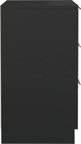 vidaXL Κομοδίνα 2 τεμ. Μαύρα 40 x 36 x 65 εκ.