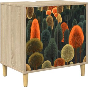 vidaXL Ντουλάπι Μπάνιου ZAANDAM Sonoma 60 x 40 x 60 εκ