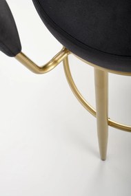 H115 bar stool, black / gold