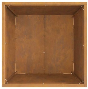 vidaXL Τετράγωνο Τζάκι 50x50x30 εκ. Σαθρού Χάλυβα