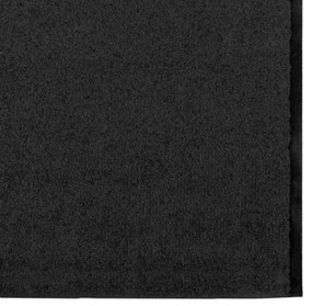 vidaXL Πατάκι Πόρτας Ορθογώνιο Μαύρο 120x350 εκ