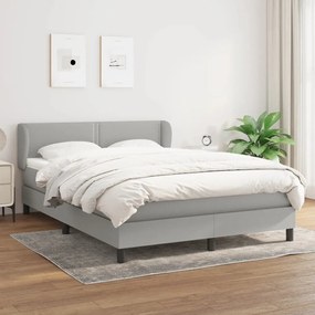 ΚΡΕΒΑΤΙ BOXSPRING ΜΕ ΣΤΡΩΜΑ ΑΝΟΙΧΤΟ ΓΚΡΙ 140X190 ΕΚ. ΥΦΑΣΜΑΤΙΝΟ 3126157