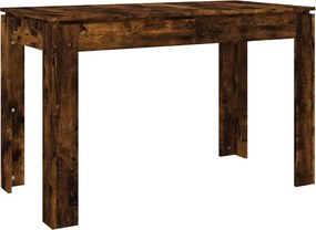 vidaXL Τραπέζι Τραπεζαρίας Καπνιστή Δρυς 120x60x76 εκ. Επεξ. Ξύλο