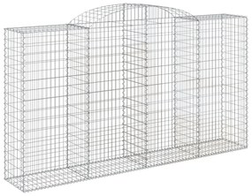vidaXL Συρματοκιβώτιο Τοξωτό 300x50x160/180εκ. από Γαλβανισμένο Χάλυβα