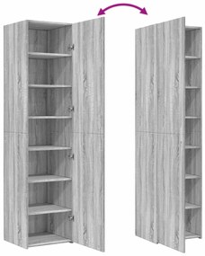 vidaXL Ντουλάπι Γκρι Sonoma 45x42,5x185 εκ. από Επεξεργασμένο Ξύλο