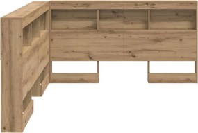 vidaXL Κεφαλάρι Αποθήκης με ράφι Artisan Oak 135 cm Επεξεργασμένο ξύλο