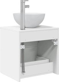 vidaXL Επιτοίχια Λεκάνη Έπιπλο Λευκό 49,5 x 41 x 64,5 εκ