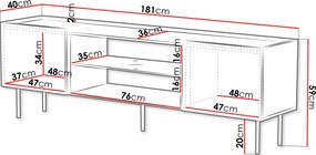 Έπιπλο τηλεόρασης Lucca 2D-Leuko
