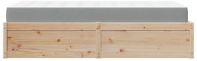 vidaXL Κρεβάτι με Στρώμα 100x200 εκ Μασίφ Ξύλο Πεύκου