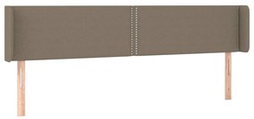 vidaXL Κεφαλάρι με Πτερύγια Taupe 203x16x78/88 εκ. Υφασμάτινο