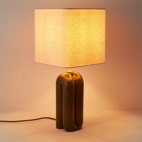 Επιτραπέζιο φωτιστικό από λινό και κεραμικό, Malo