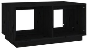 vidaXL Τραπεζάκι Σαλονιού Μαύρο 80x50x40εκ. από Μασίφ Ξύλο Πεύκου