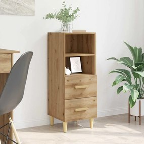 vidaXL Πλαϊνό γραφείο με συρτάρι artisan δρυς 34 x 34.5 x 90 εκ