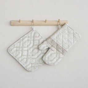 Πιάστρα Και Γάντι Κουζίνας Casablanca (Σετ 2τμχ) One Size Greige Nima 100% Cotton
