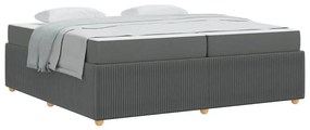 vidaXL Σκελετός Κρεβατιού Άλλο Σκούρο γκρι 200 x 200 cm ύφασμα
