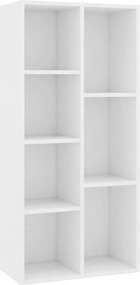 vidaXL Βιβλιοθήκη Λευκή 50 x 25 x 106 εκ. από Επεξ. Ξύλο