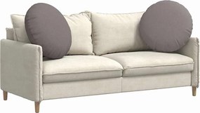 vidaXL Μαξιλάρια καθισμάτων 2 pcs Taupe Ø60 x 21 εκ ύφασμα