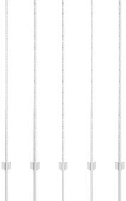vidaXL Στήλες Φράχτη 10 pcs Ασημί 140 cm Επικαλυμμένος Χάλυβας