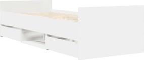 vidaXL Σκελετός κρεβατιού με αποθήκευση Λευκό 80 x 200 cm