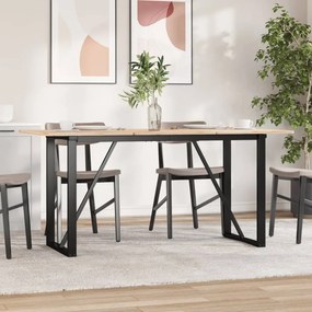 vidaXL Πόδια Τραπεζαρίας σε Σχήμα «Ο» 140x60x73 εκ. Ατσάλι