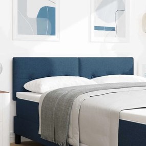 vidaXL Ρυθμιζόμενη Κρεβατοκεφαλή με κεφαλάρι Μπλε 160 cm ύφασμα