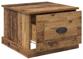 vidaXL Τραπεζάκι σαλονιού with Drawer Παλαιό ξύλο 50 x 50 x 35 cm