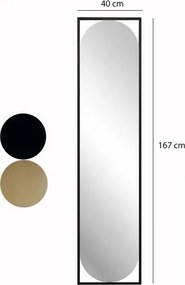 Stewehome Καθρέφτης Δαπέδου Μεταλλικός 40x167x167 cm