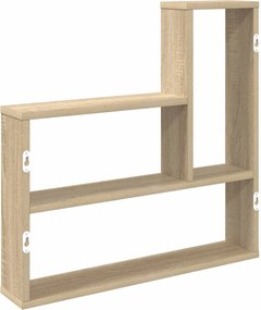 vidaXL Ράφι Τοίχου Sonoma Δρυς 60 x 11 x 60 εκ. Επεξεργασμένο Ξύλο
