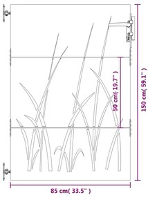 Πύλη Κήπου με Σχέδιο Γρασίδι 85 x 150 εκ. από Ατσάλι Corten - Καφέ