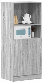 vidaXL Ντουλάπι Κουζίνας Γκρι sonoma 57x41,5x131,5 εκ. Επεξεργ. Ξύλο