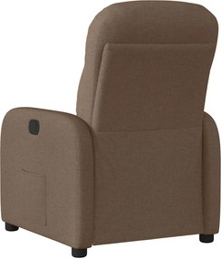 vidaXL Πολυθρόνα Ανακλινόμενη Ηλεκτρική Καφέ Υφασμάτινη