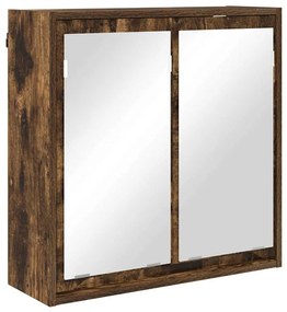 vidaXL Σετ Επίπλων Μπάνιου 3 pcs Καπνιστό Δρύς Επεξεργασμένο ξύλο