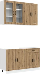 vidaXL Μονάδα κουζίνας PORTO 4 pcs Artisan Δρυς Επεξεργασμένο Ξύλο