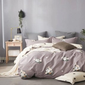 Κουβερλί Σετ 3τμχ 1305 Brown - Yellow Homeline Υπέρδιπλo 225x240cm 100% Βαμβακοσατέν