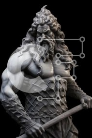 Intra Συλλεκτικό Ξύλινο Παζλ Plywood 4mm - Γλυπτική Μυθολογικής Φιγούρας Σε Ξύλινο Κουτί - Διαστάσεις Puzzle: 10x10 cm – 25 κομμάτια