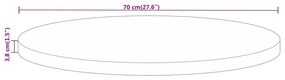 ΕΠΙΦΑΝΕΙΑ ΤΡΑΠΕΖΙΟΥ ΣΤΡΟΓΓΥΛΗ Ø70X3,8 ΕΚ. ΜΑΣΙΦ ΞΥΛΟ ΜΑΝΓΚΟ 370065