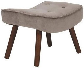 Σκαμπό - Υποπόδιο Alma Ε7141,21Κ 52x38x35cm Walnut-Light Brown Wood, Fabric
