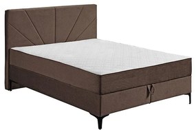 Double Bed Due Sun with Storage space Brown 165x209x115 cm