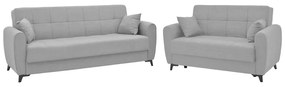 Intrahome Σετ σαλονιού 2τεμ Lincoln Intrahome ύφασμα σε ανοιχτή γκρι απόχρωση | SKU: INTRAPA-439111149