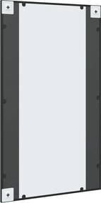 vidaXL Καθρέφτης Ορθογώνιος Μαύρος 60 x 100 εκ. από Σίδερο