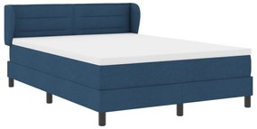 vidaXL Κρεβάτι με Στρώμα Μπλε 140x190 εκ. Υφασμάτινο