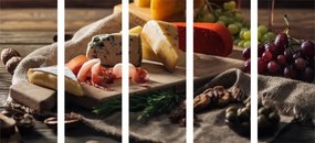 5 μέρη εικόνα τυριά σε ένα πιάτο - 200x100