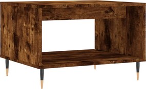 vidaXL Τραπεζάκι Σαλονιού Καπνιστή Δρυς 60x50x40 εκ. Επεξεργ. Ξύλο