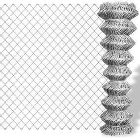 vidaXL Συρματόπλεγμα Περίφραξης Ασημί 15 x 0,8 μ. Γαλβανισμένο Ατσάλι