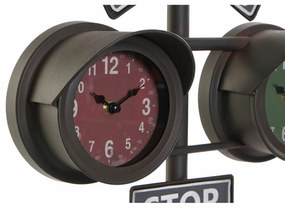 Bordklokke DKD Home Decor Μαύρο Vintage Φανάρι